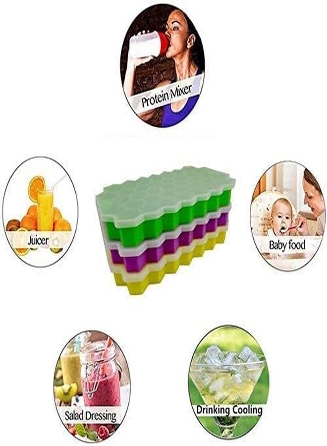 Xpandio Ice Cube Trays for Freezer with Lid-37 Grid Silicone for Small Ice Cube Molds,Easy-Release Reusable in Organizer Bins or Ice Bucket for Cocktail bar or Iced Coffee Cup (Pack of 1) - Image 4